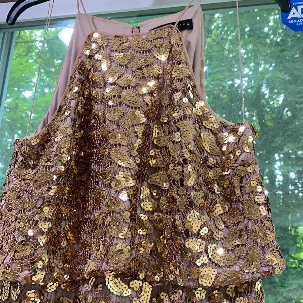 Aidan Mattox Halter neck sequins long Gown - Picture 8 of 9